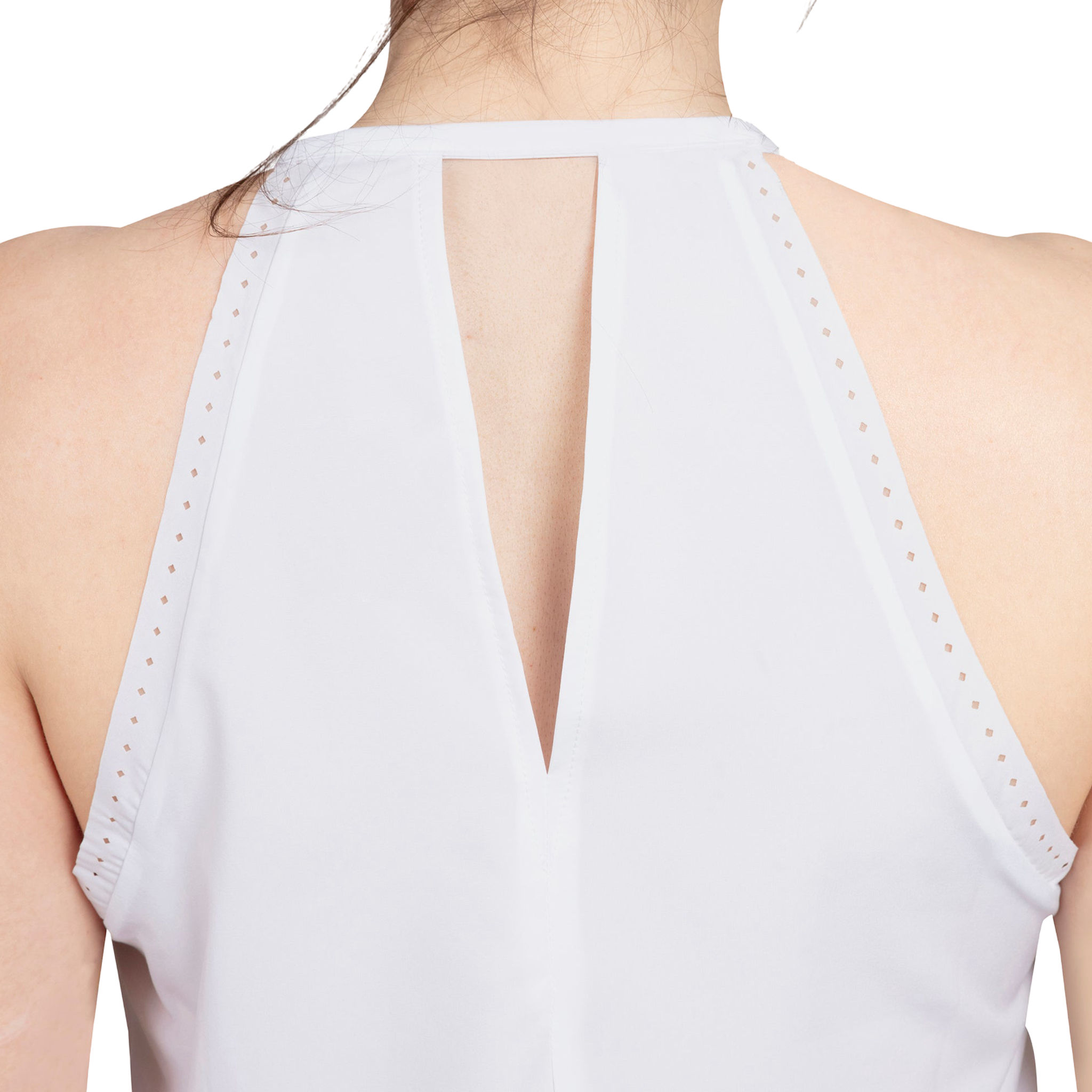 Diamond Perf Tank Top | Arctic White