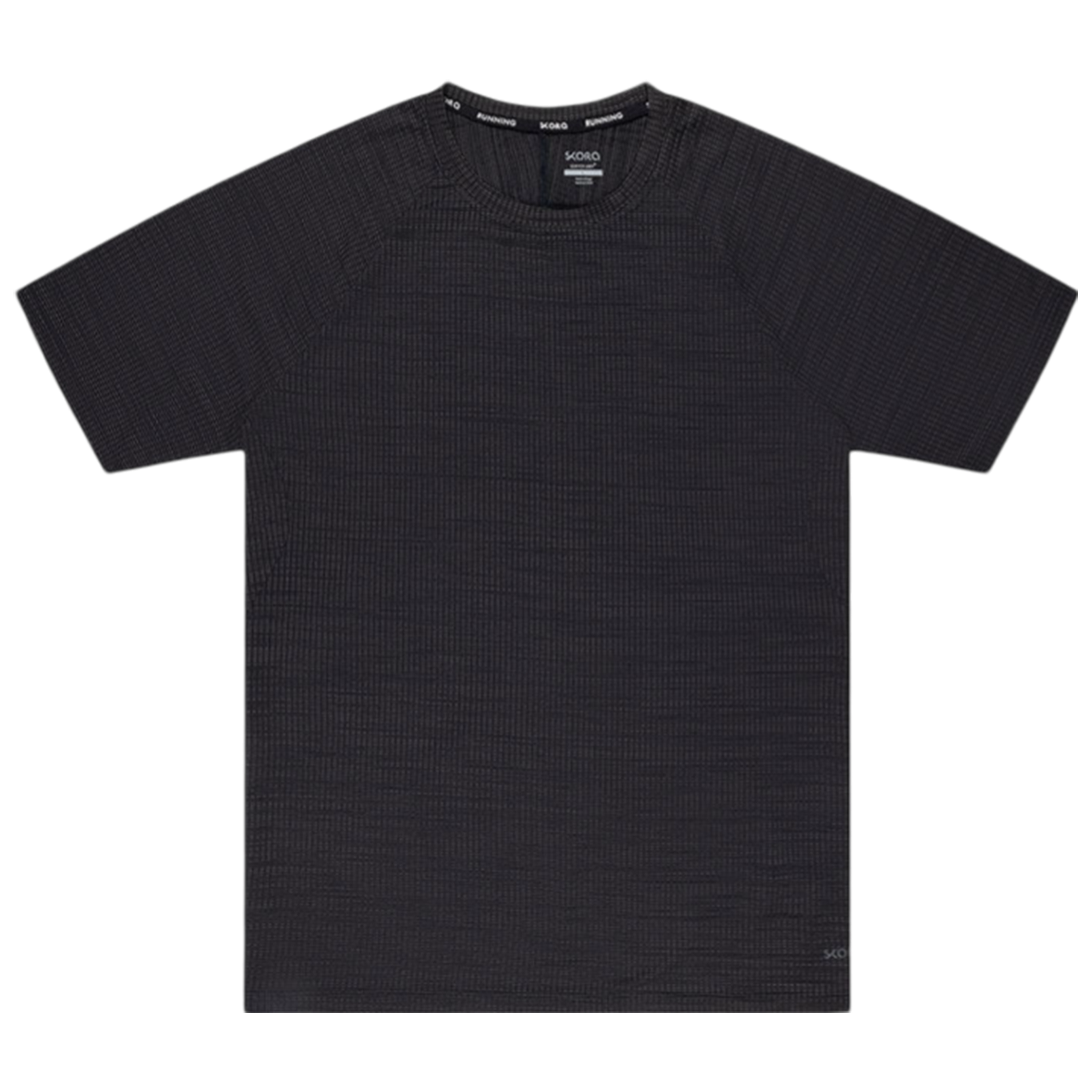 Grid Tex Running Tee | Black HTR | Medium