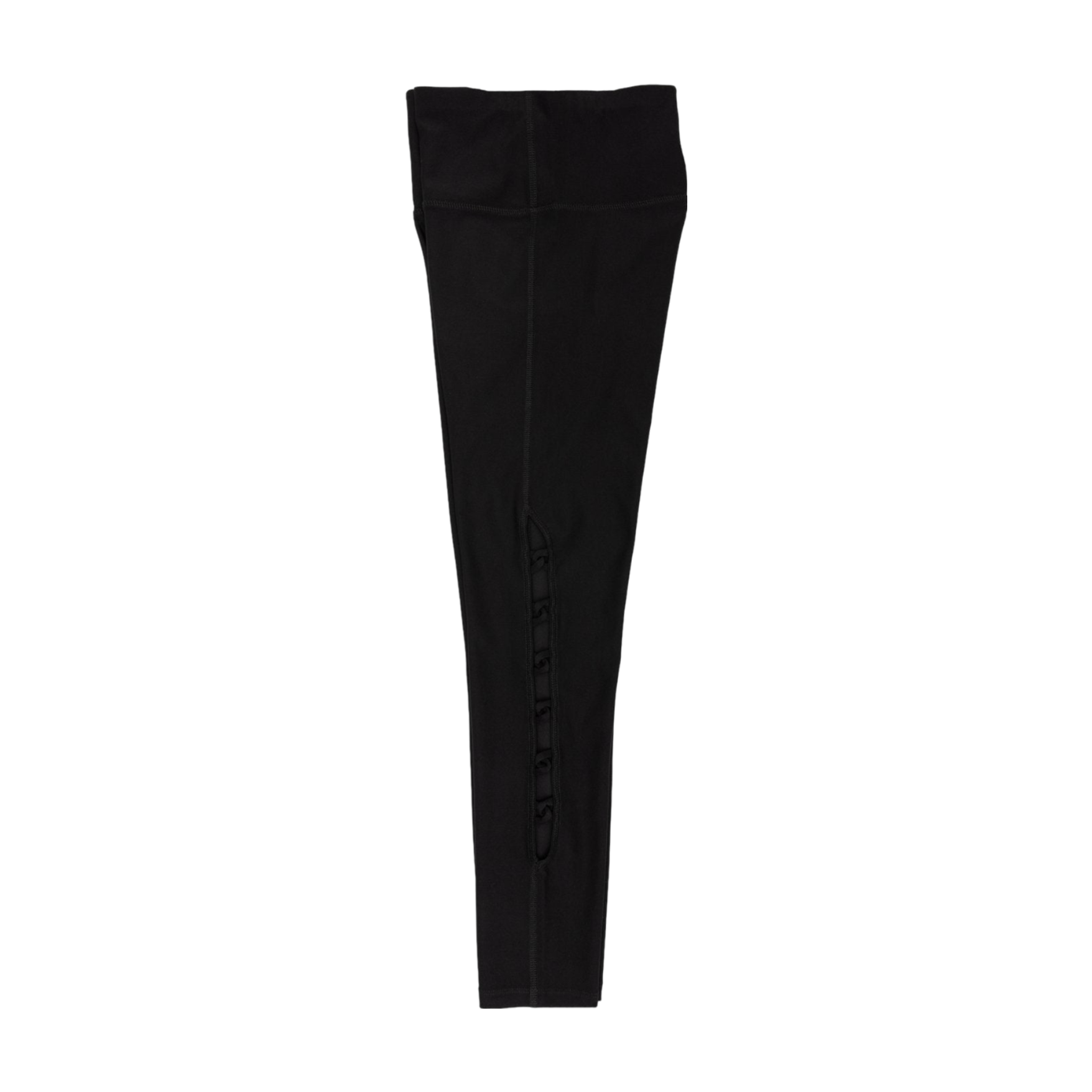 7/8 Side Loop Lattice Leggings | Rich Black