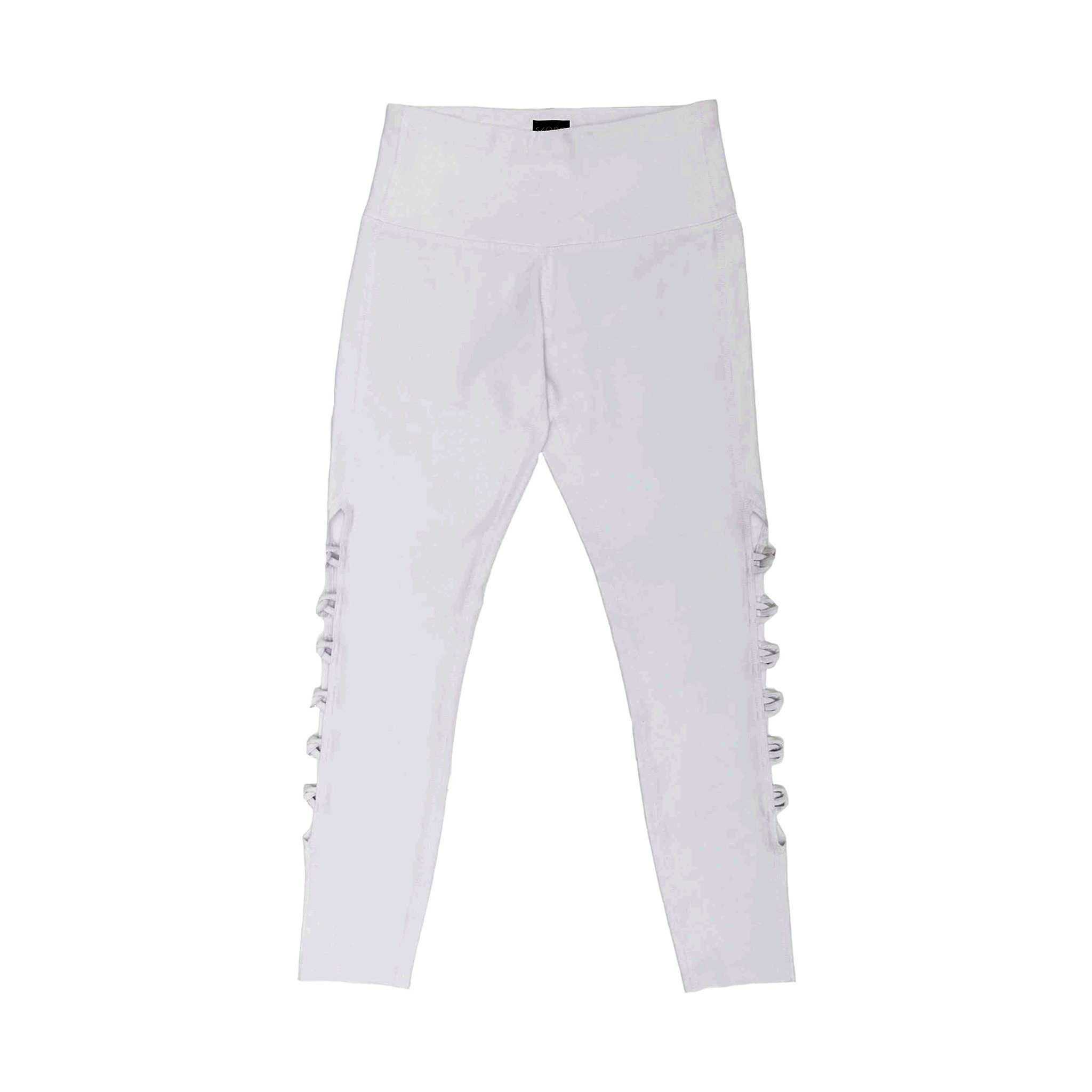 7/8 Side Loop Lattice Leggings | Arctic White